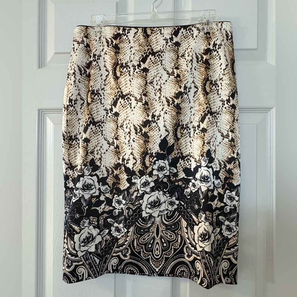 White House Black Market Snake Print Pencil Skirt NWT!